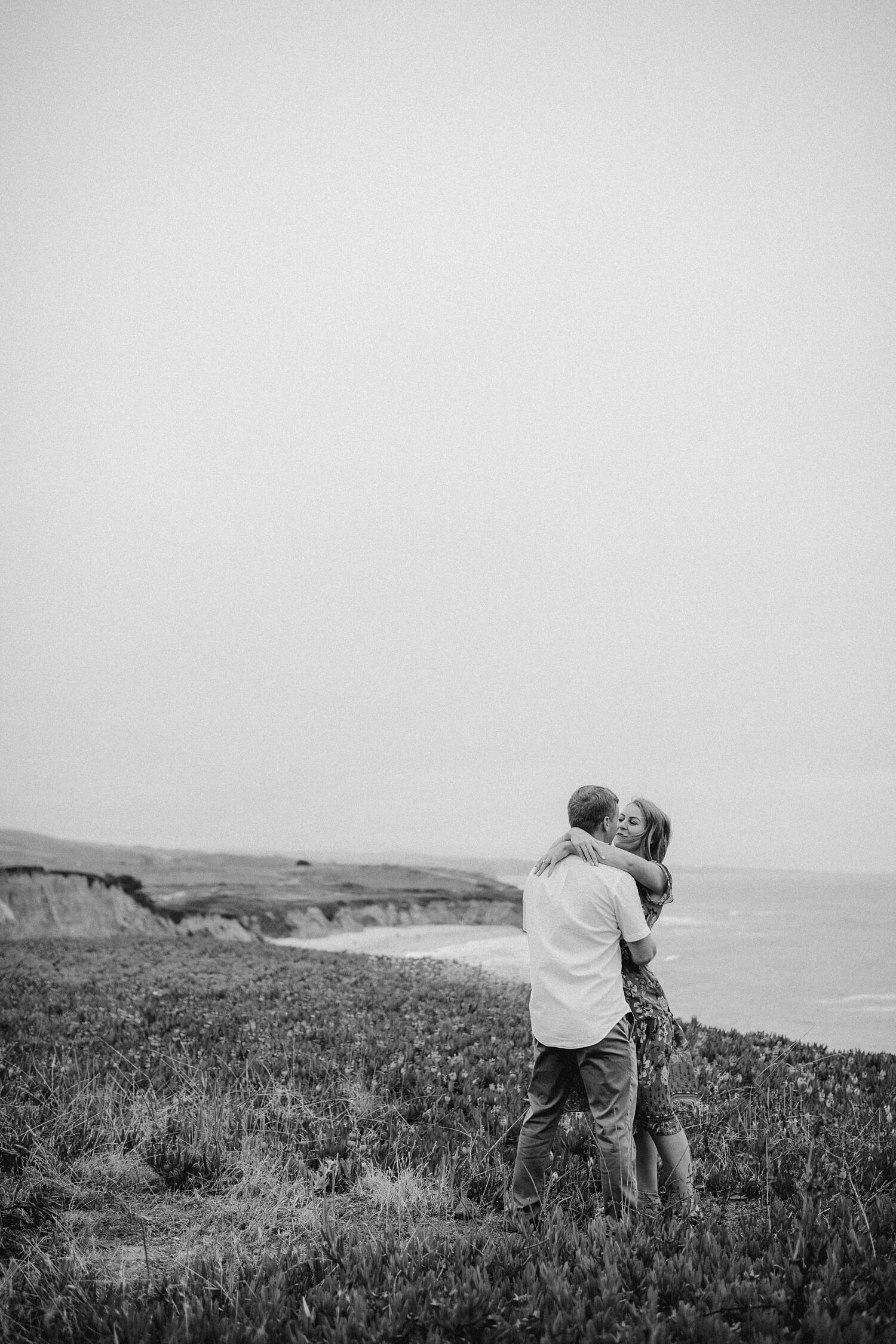 Ritz Carlton Half Moon Bay Proposal Photography. beach sunset bay area engagement photographer san francisco california wedding photography surprise proposal shoot