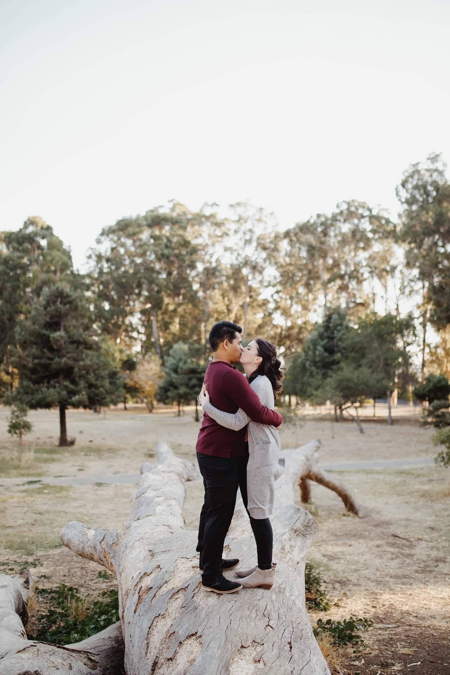 san francisco bay area engagement photography coyote point warm fall colors