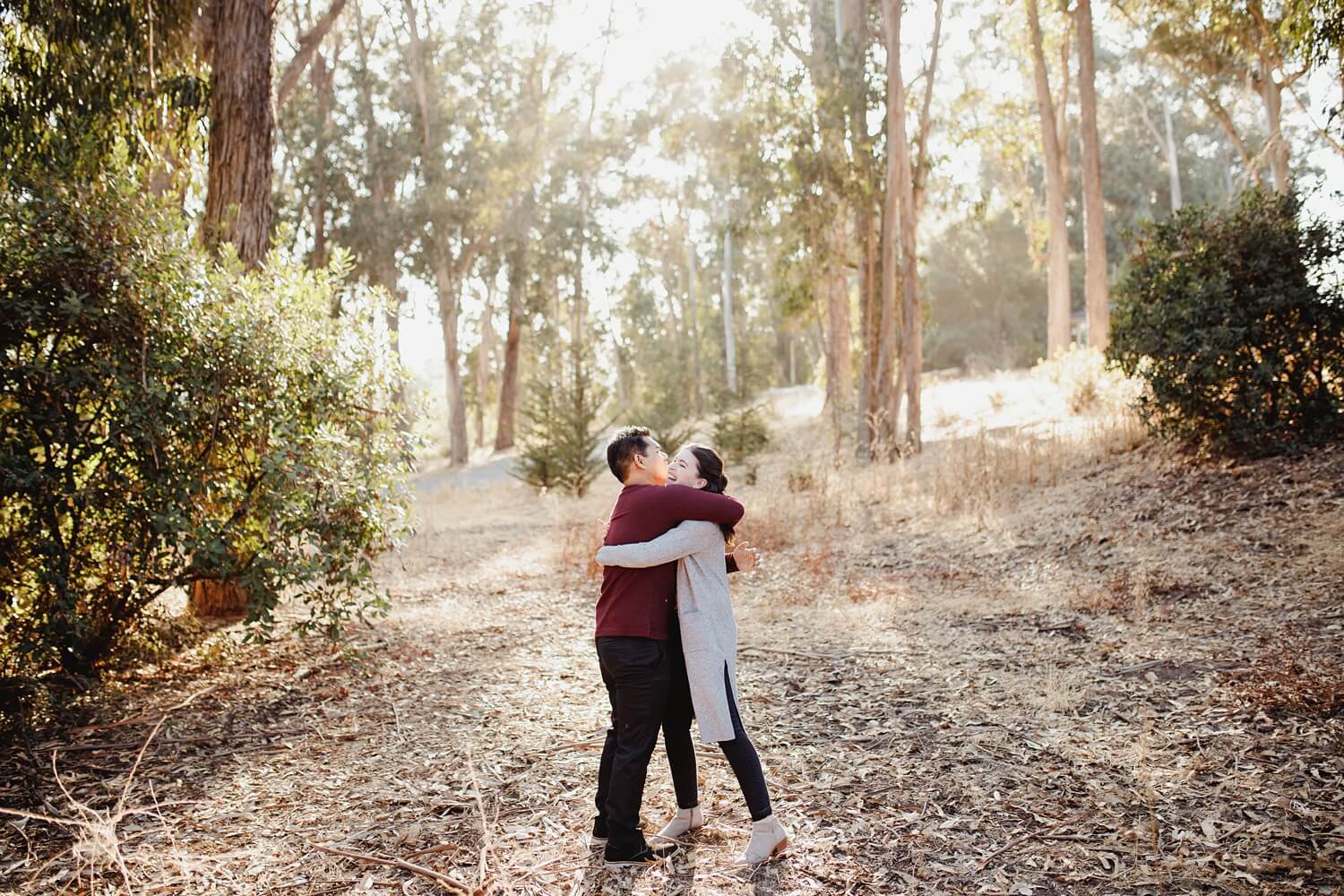 san francisco bay area engagement photography coyote point warm fall colors