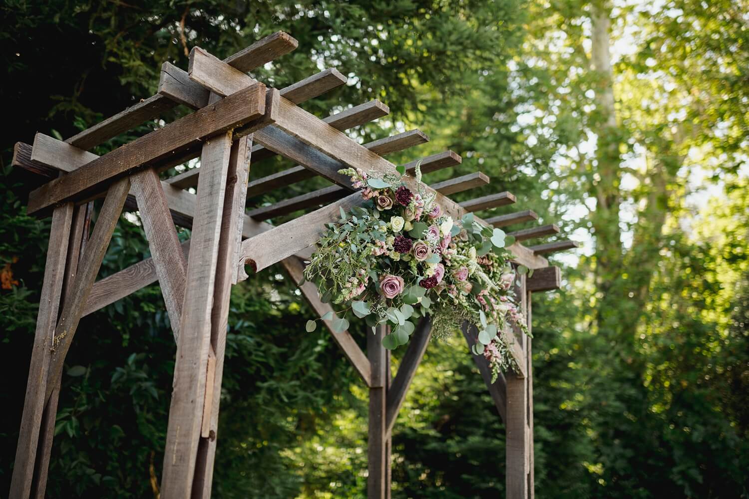 wedding arch with florals